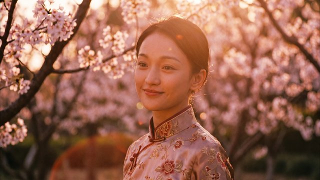 91传媒古风美人旗袍写真拍摄花絮